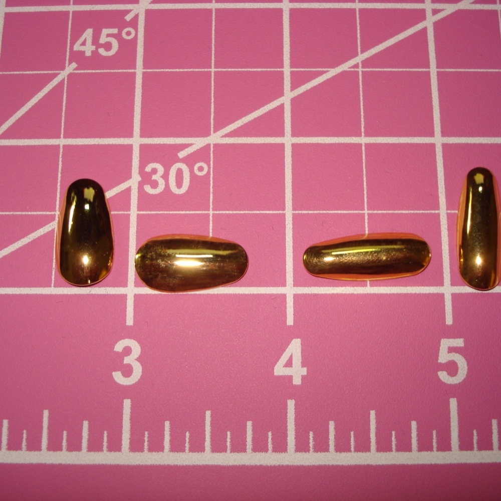 Vintage 2 Sets 18 Kt Electroplated Metal Golden Finger Nails - Jewels ByKirsten - Picture 8 of 8
